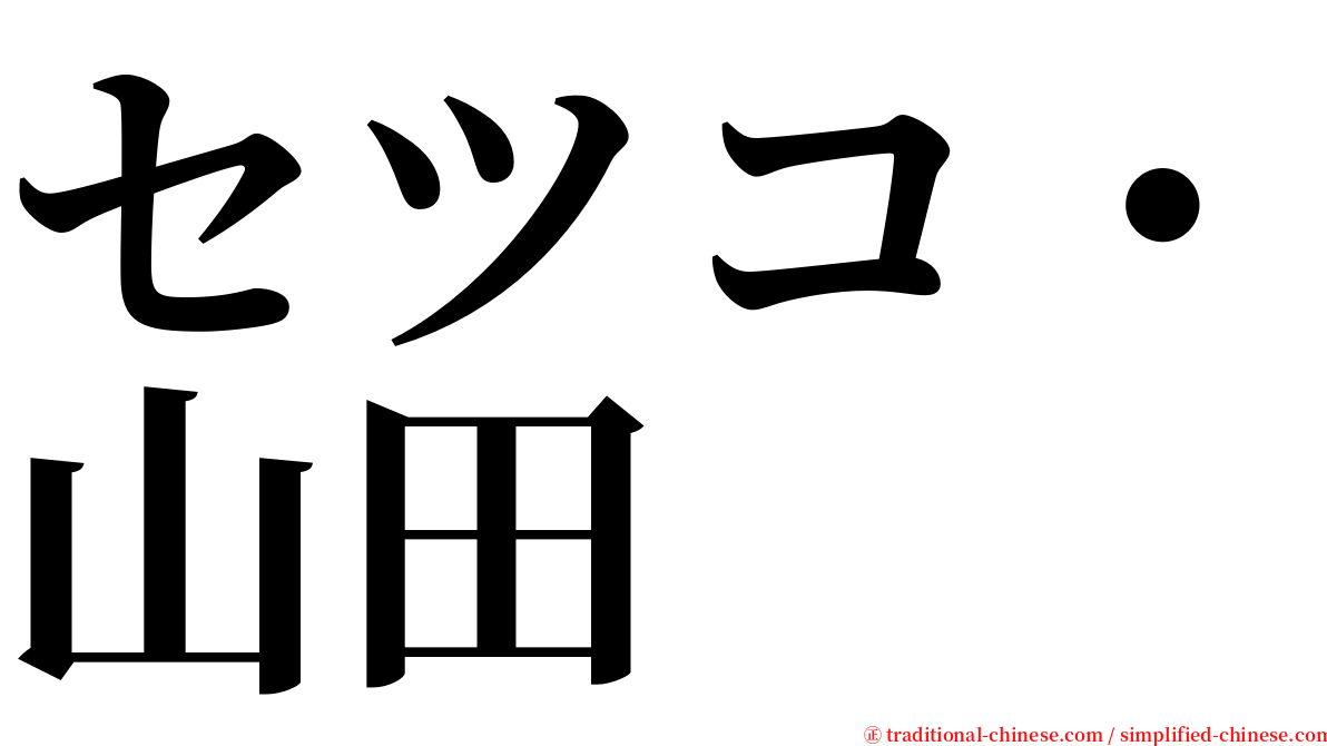 セツコ・山田 serif font