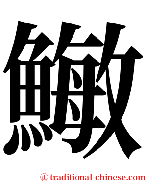 䲄 serif font