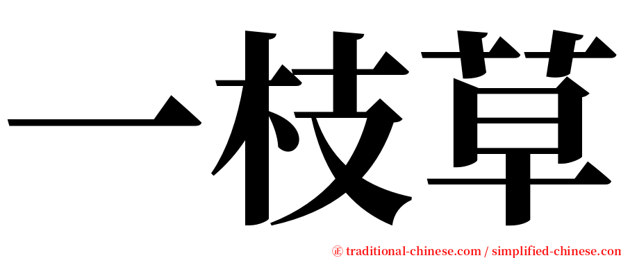 一枝草 serif font