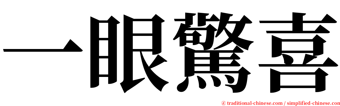 一眼驚喜 serif font