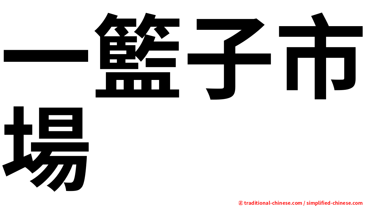 一籃子市場