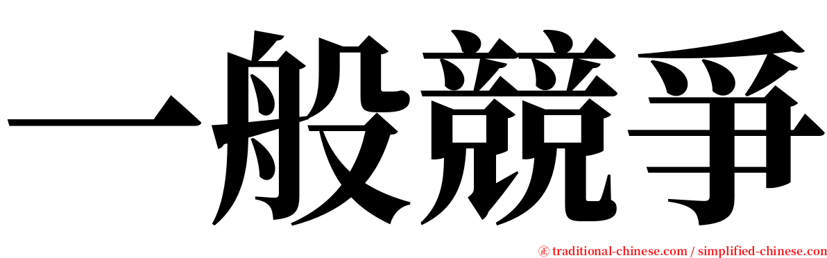 一般競爭 serif font