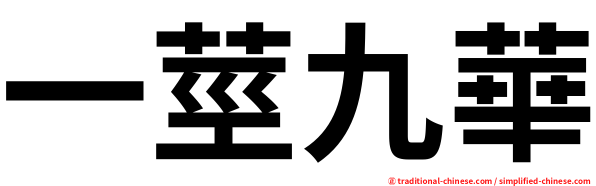 一莖九華