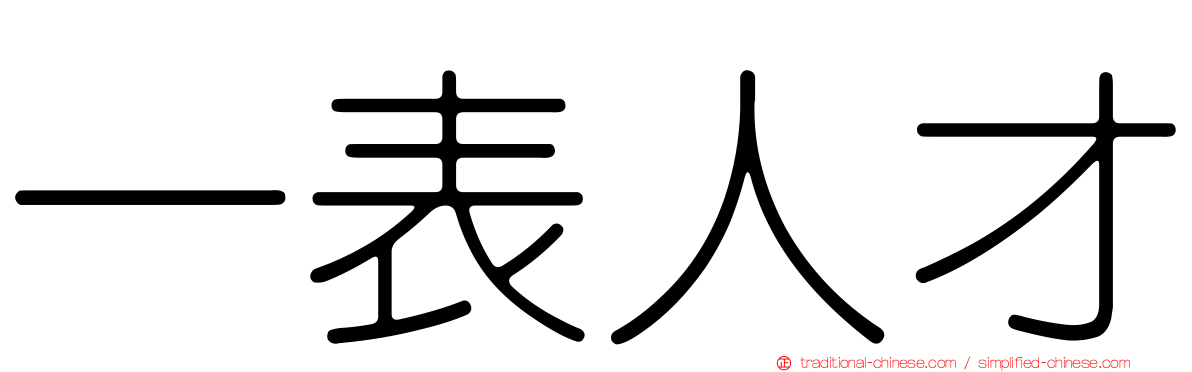 一表人才