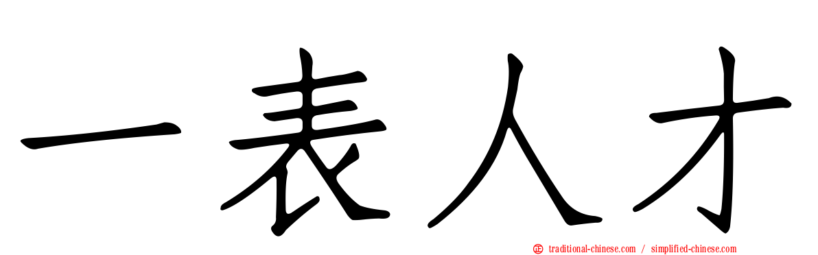 一表人才