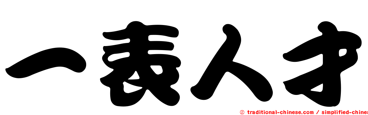 一表人才