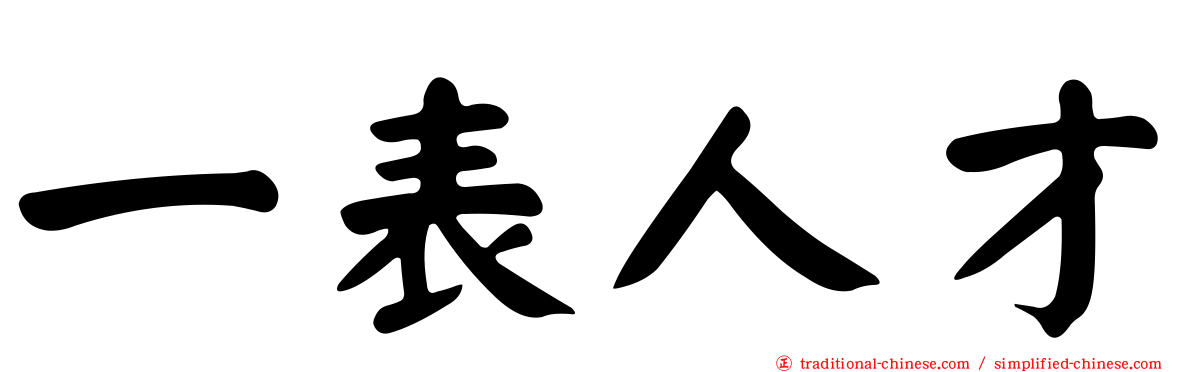 一表人才