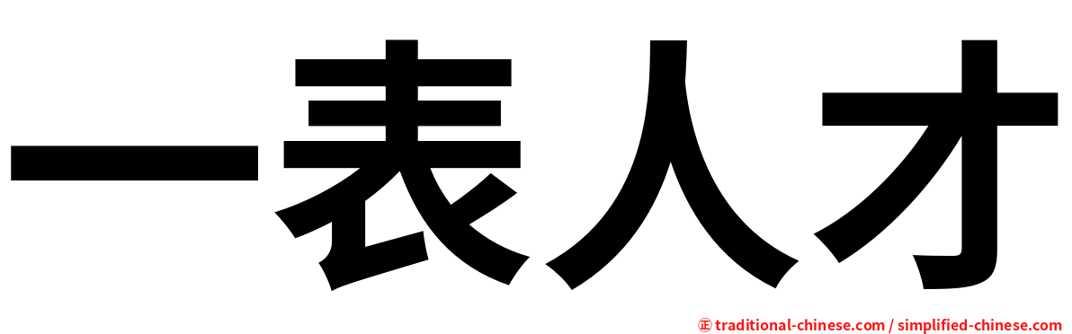 一表人才