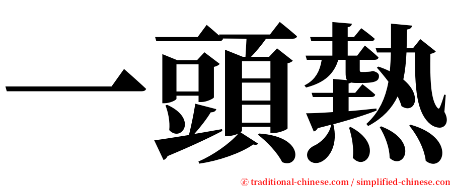 一頭熱 serif font