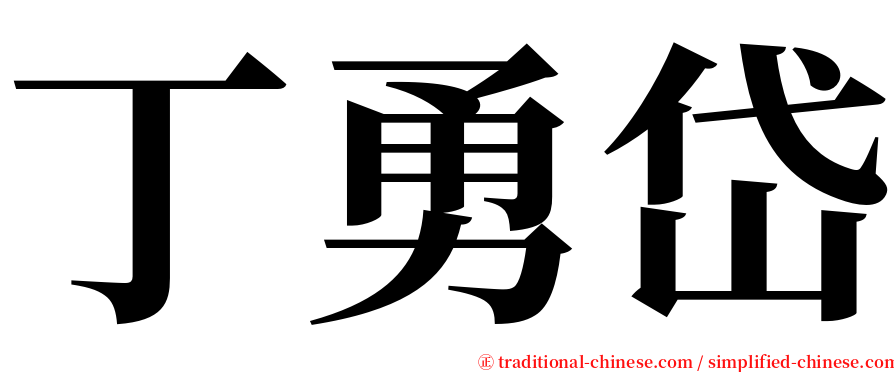 丁勇岱 serif font