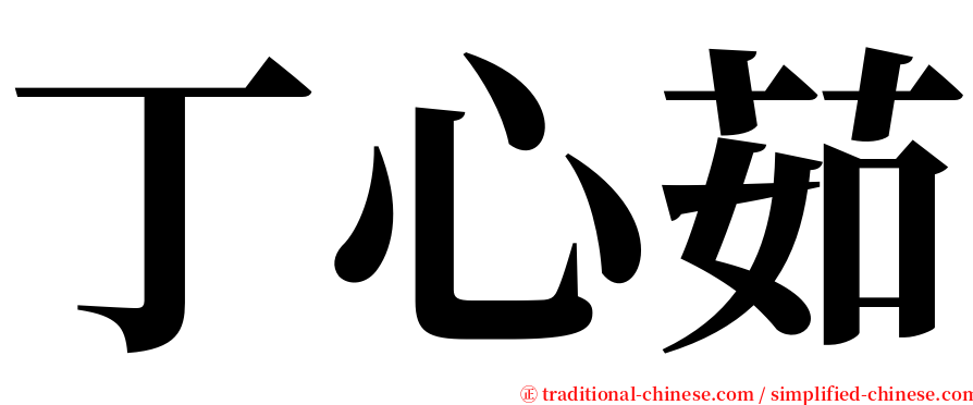 丁心茹 serif font