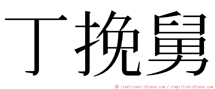 丁挽舅 ming font