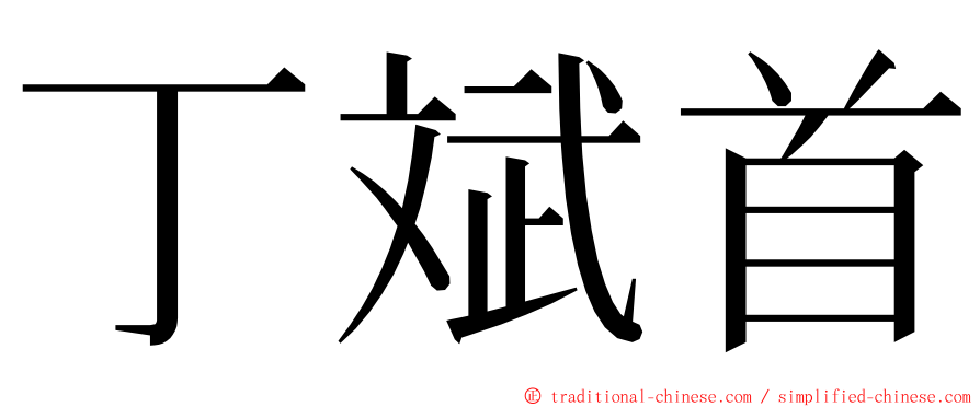 丁斌首 ming font