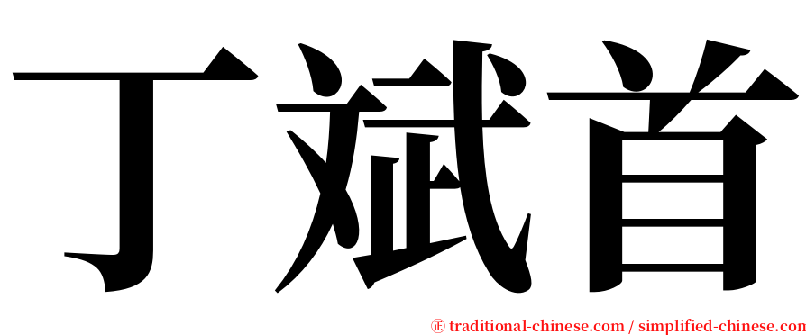 丁斌首 serif font