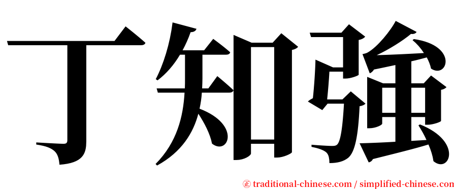 丁知強 serif font