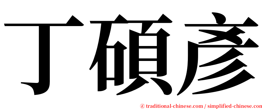 丁碩彥 serif font