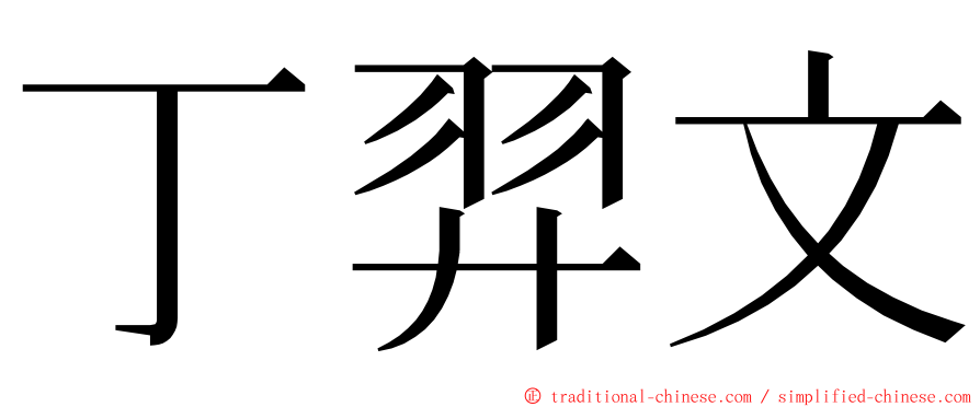 丁羿文 ming font