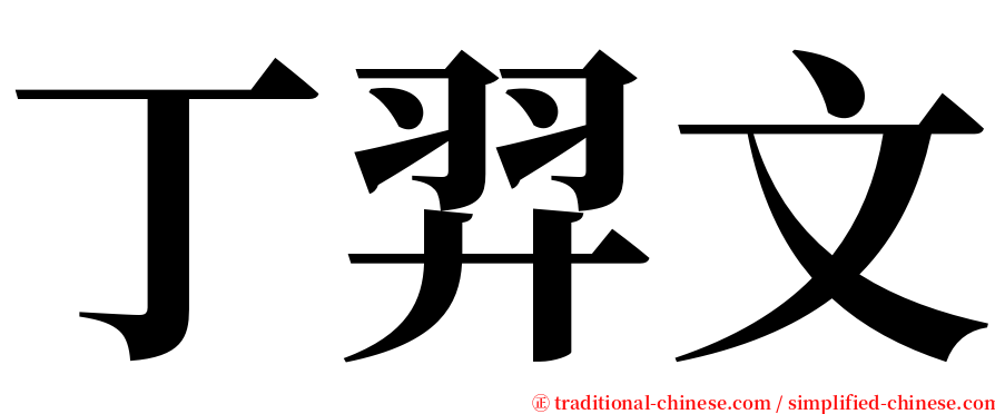 丁羿文 serif font