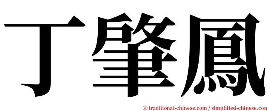 丁肇鳳 serif font