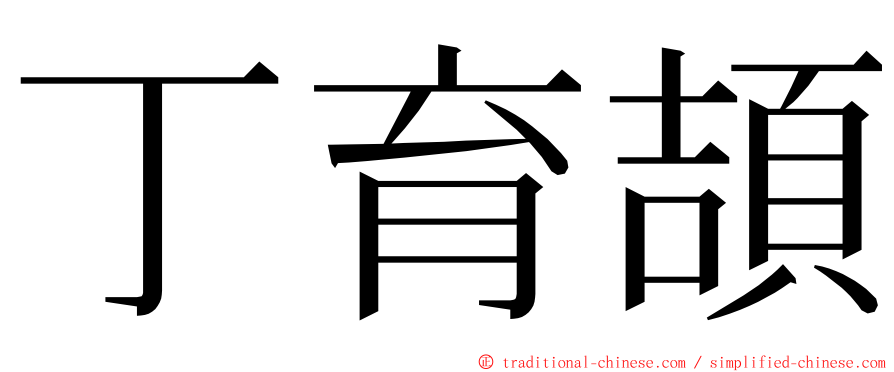 丁育頡 ming font