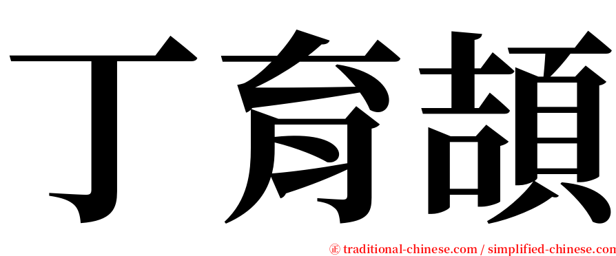 丁育頡 serif font