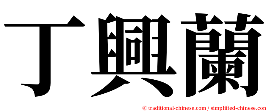 丁興蘭 serif font