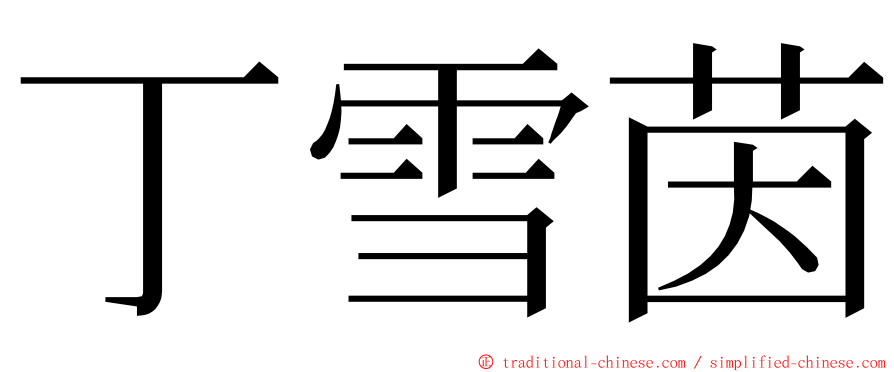 丁雪茵 ming font