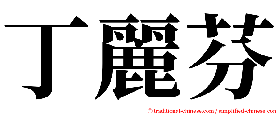 丁麗芬 serif font