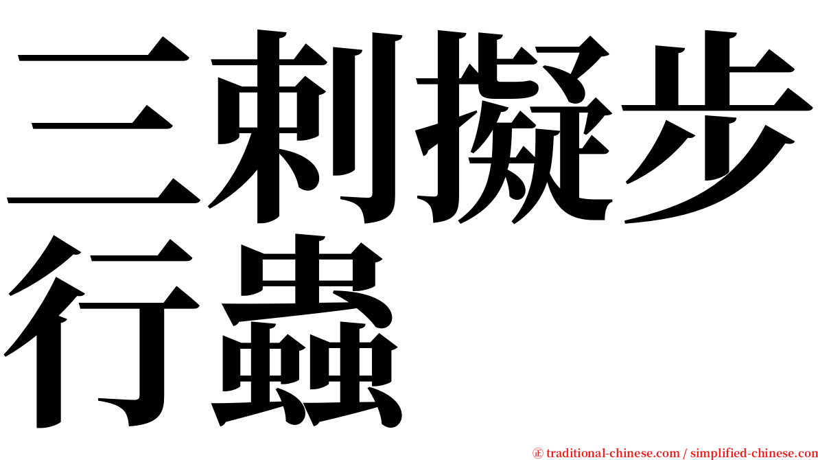 三剌擬步行蟲 serif font