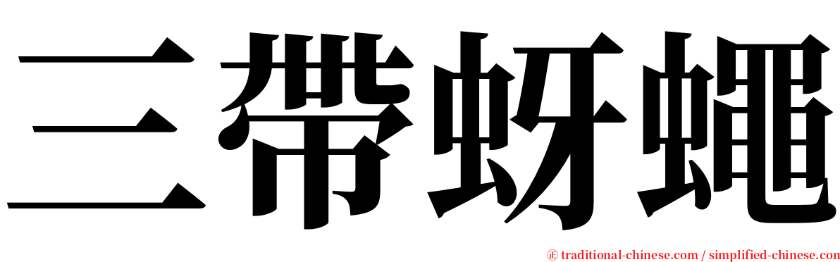 三帶蚜蠅 serif font