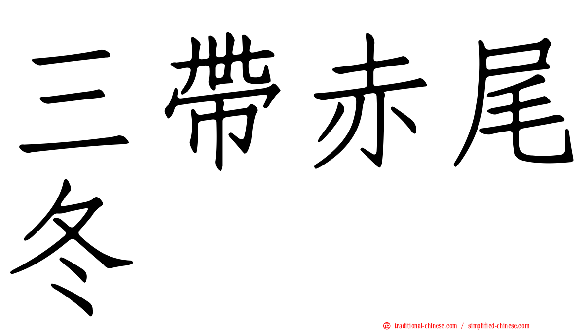 三帶赤尾冬