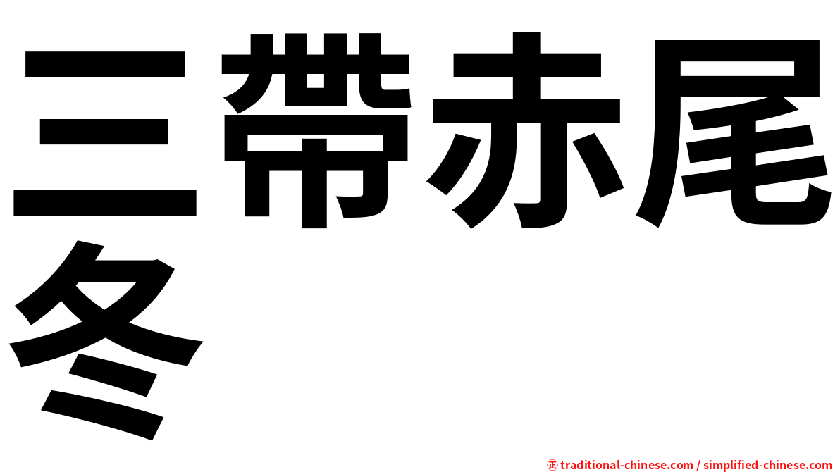 三帶赤尾冬