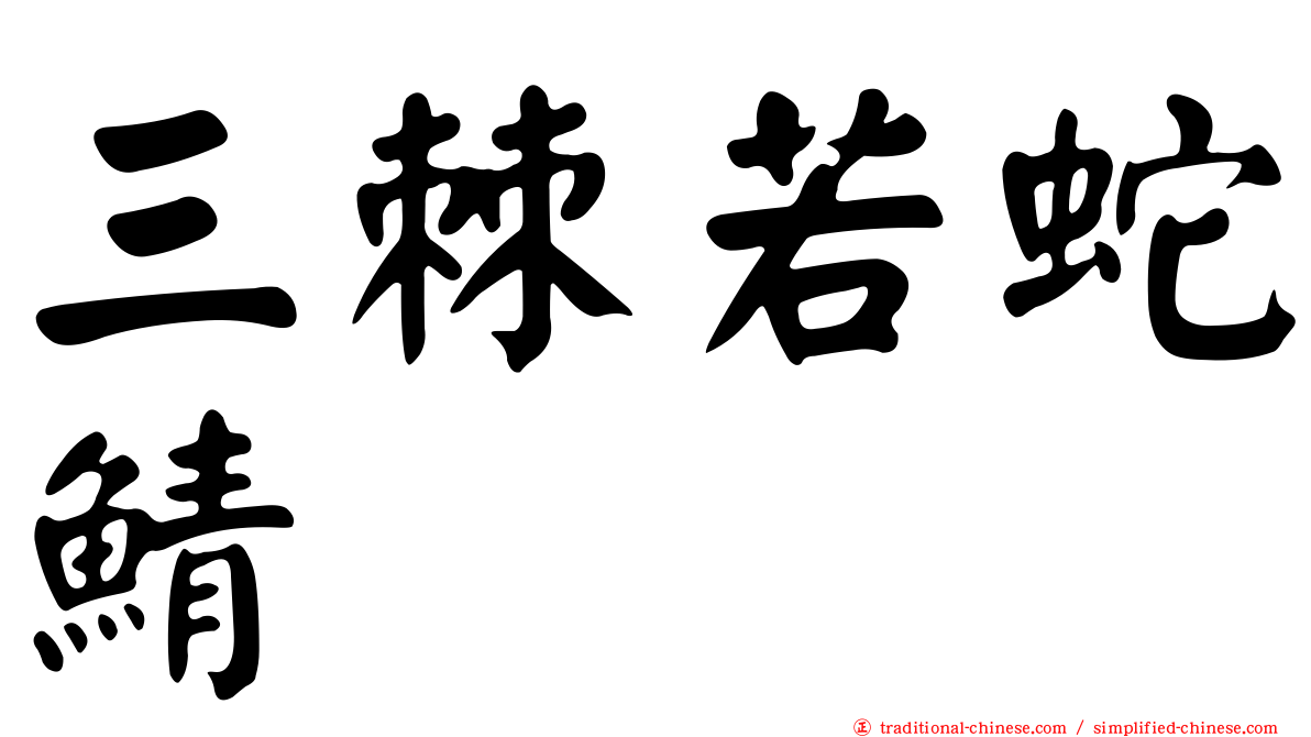 三棘若蛇鯖