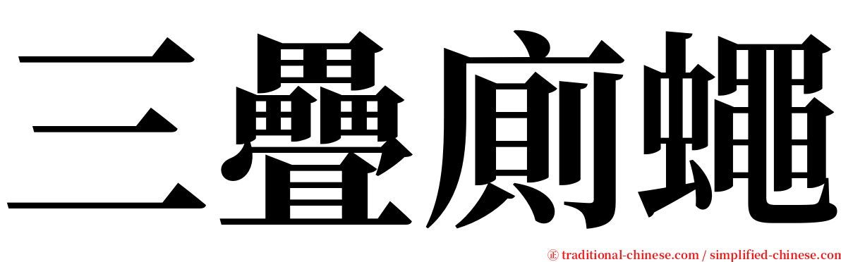 三疊廁蠅 serif font