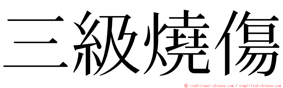 三級燒傷 ming font