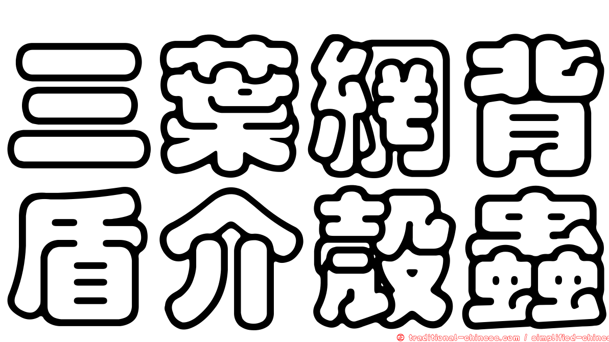 三葉網背盾介殼蟲