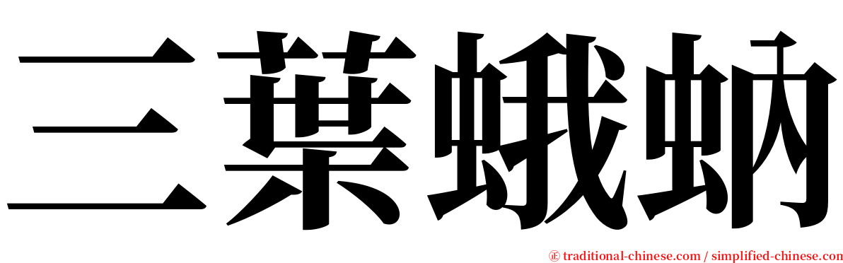 三葉蛾蚋 serif font