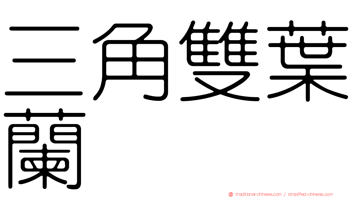 三角雙葉蘭
