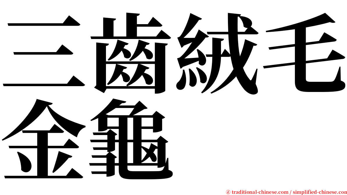 三齒絨毛金龜 serif font