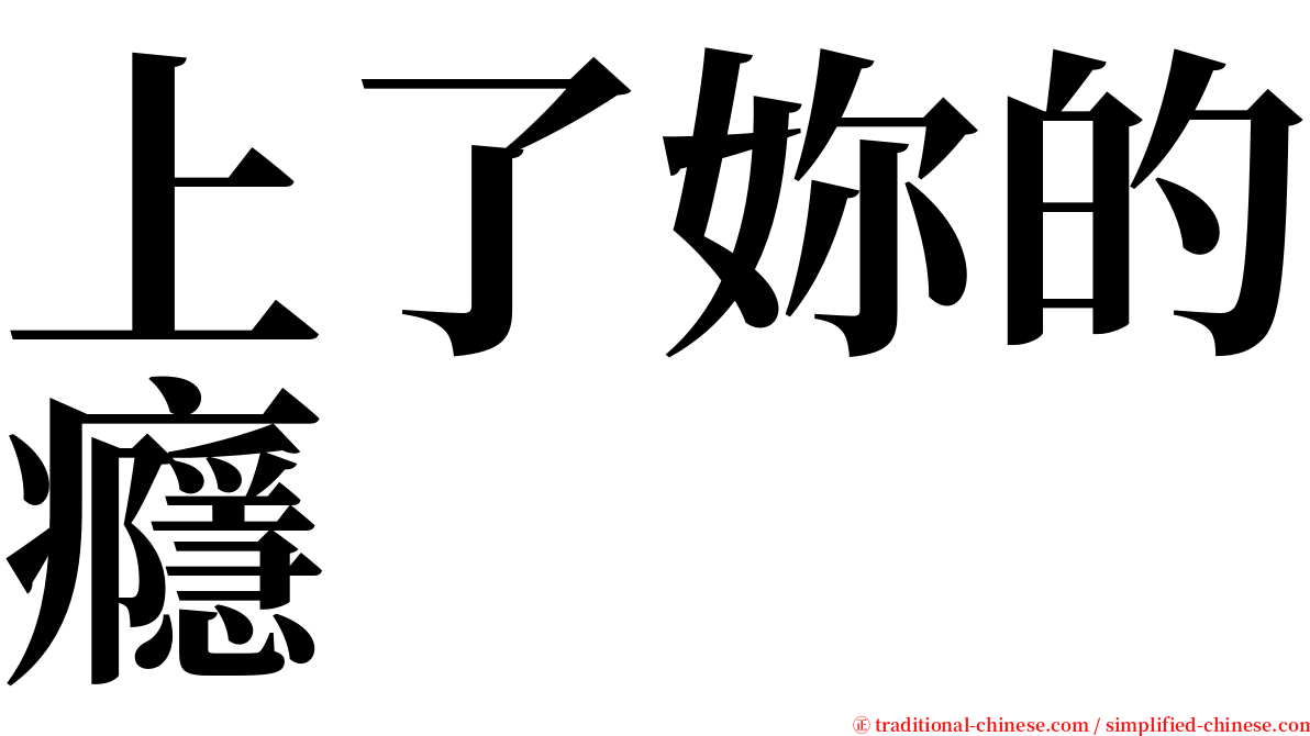 上了妳的癮 serif font