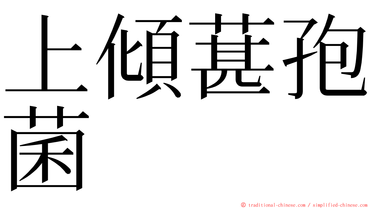 上傾葚孢菌 ming font