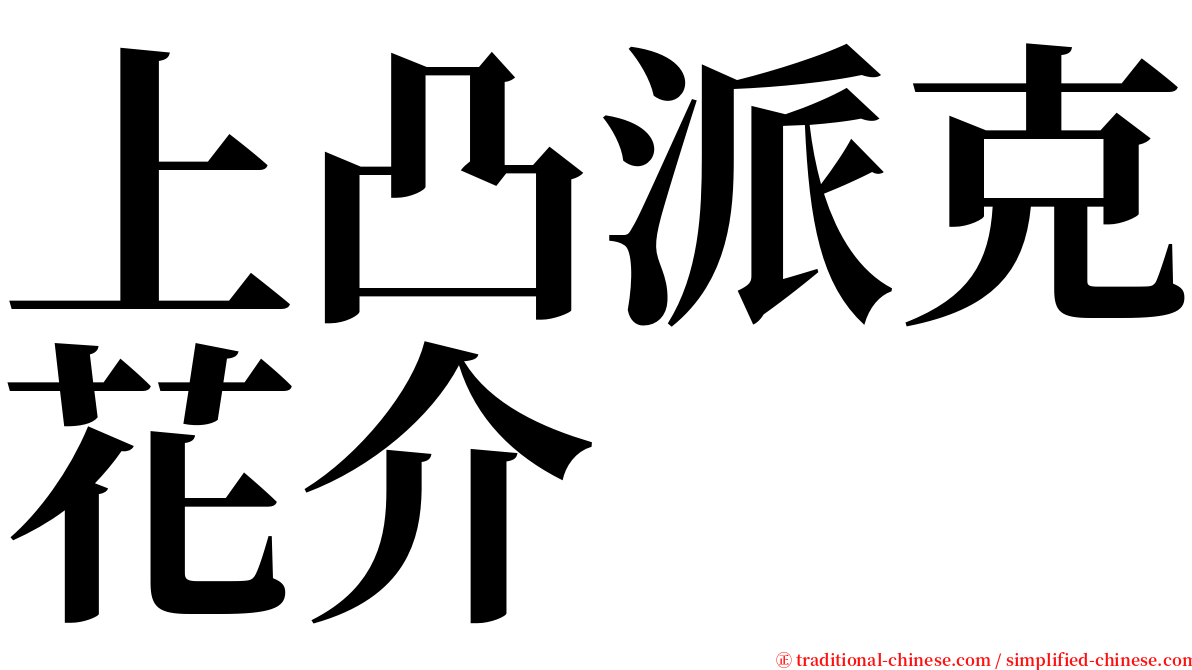 上凸派克花介 serif font