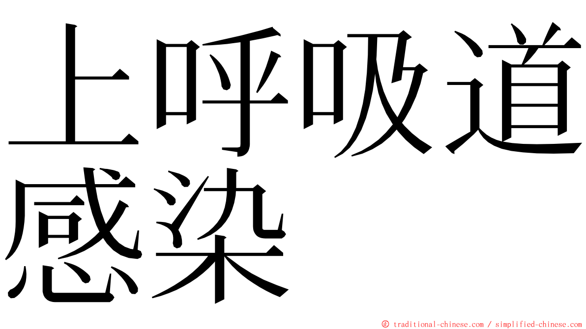 上呼吸道感染 ming font