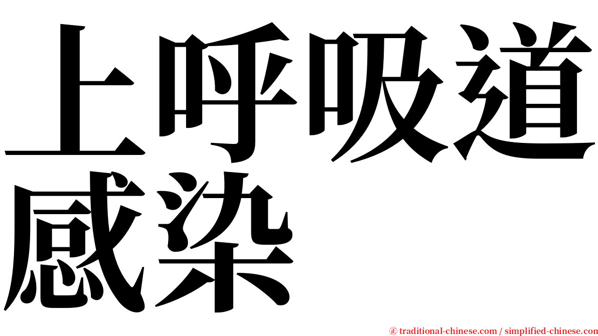 上呼吸道感染 serif font
