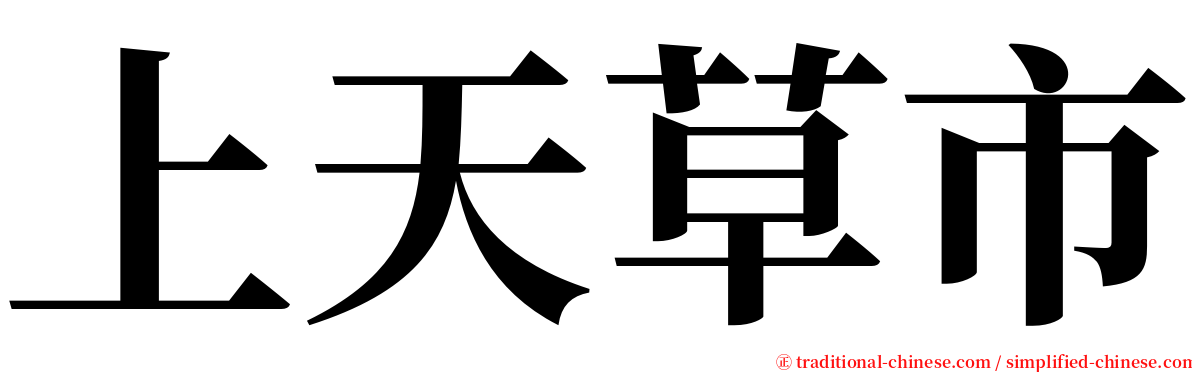 上天草市 serif font