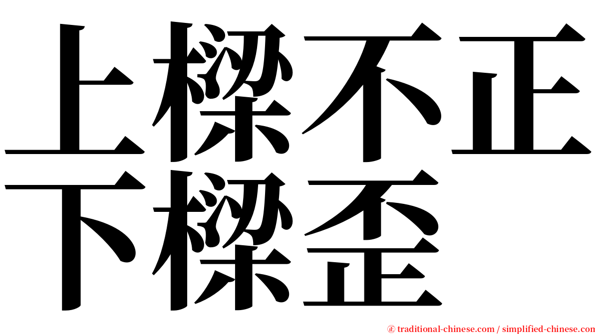 上樑不正下樑歪 serif font
