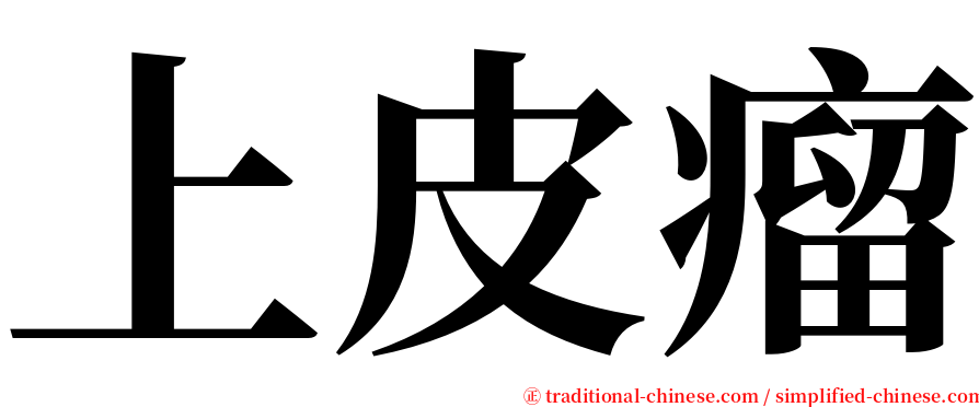 上皮瘤 serif font