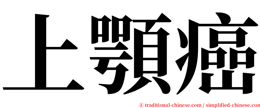 上顎癌 serif font