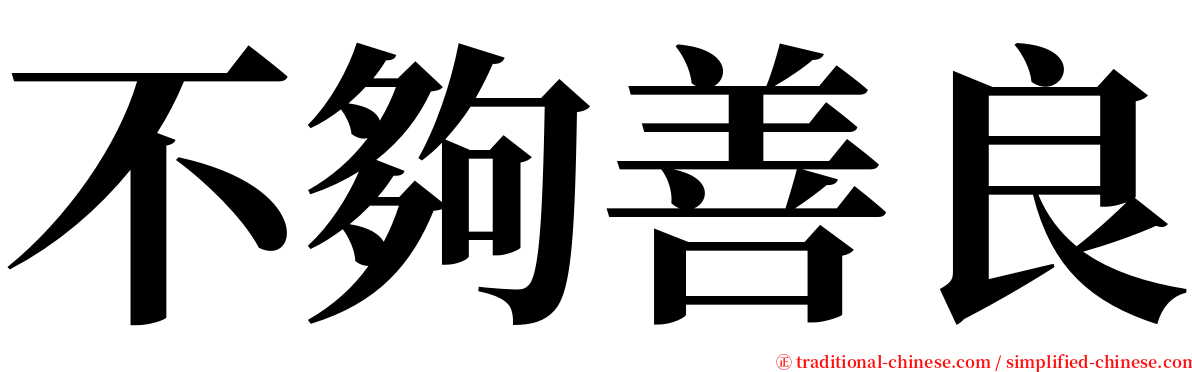 不夠善良 serif font