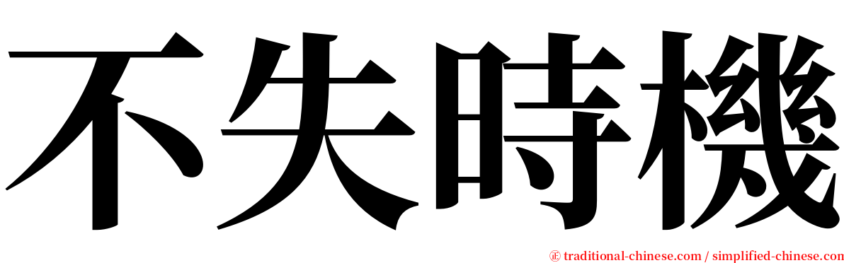 不失時機 serif font